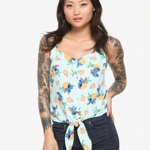 Disney Stitch Tropical Tie Front Tank